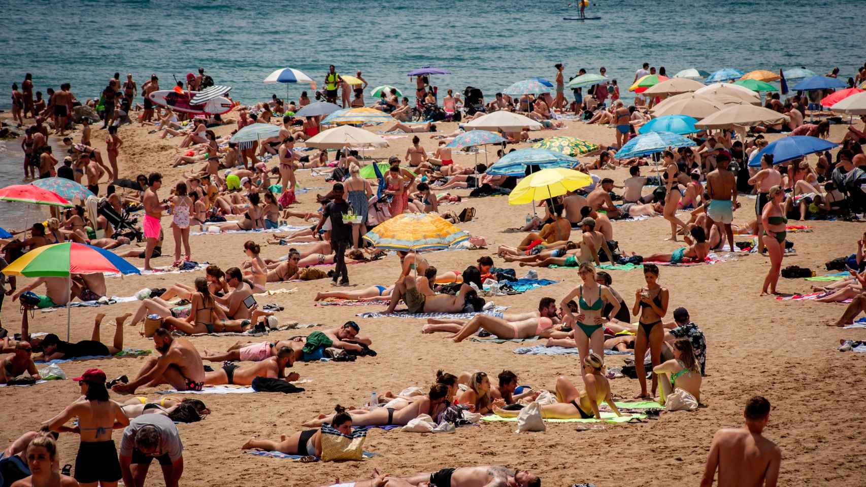 La playa de la Barceloneta de Barcelona