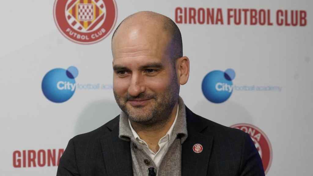 Pere Guardiola, en un acto del Girona FC