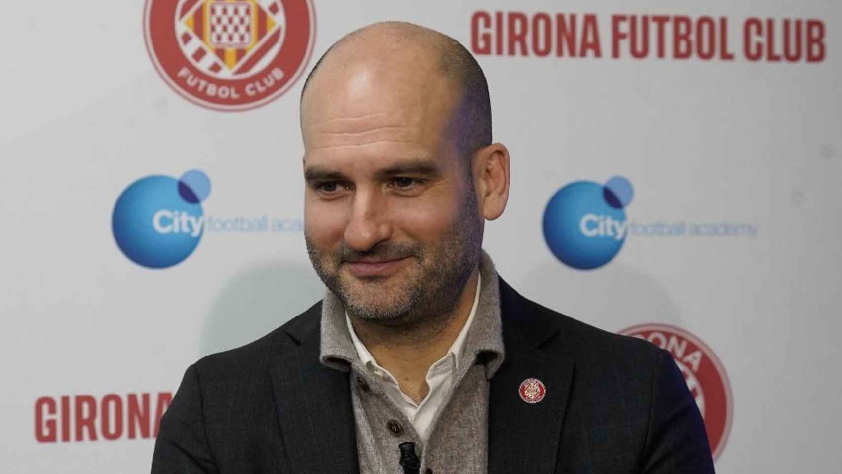 Pere Guardiola, en un acto del Girona FC