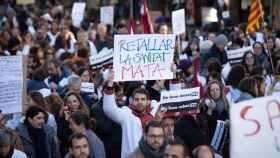 Médicos de Cataluña protestan en una manifestación en una imagen de archivo