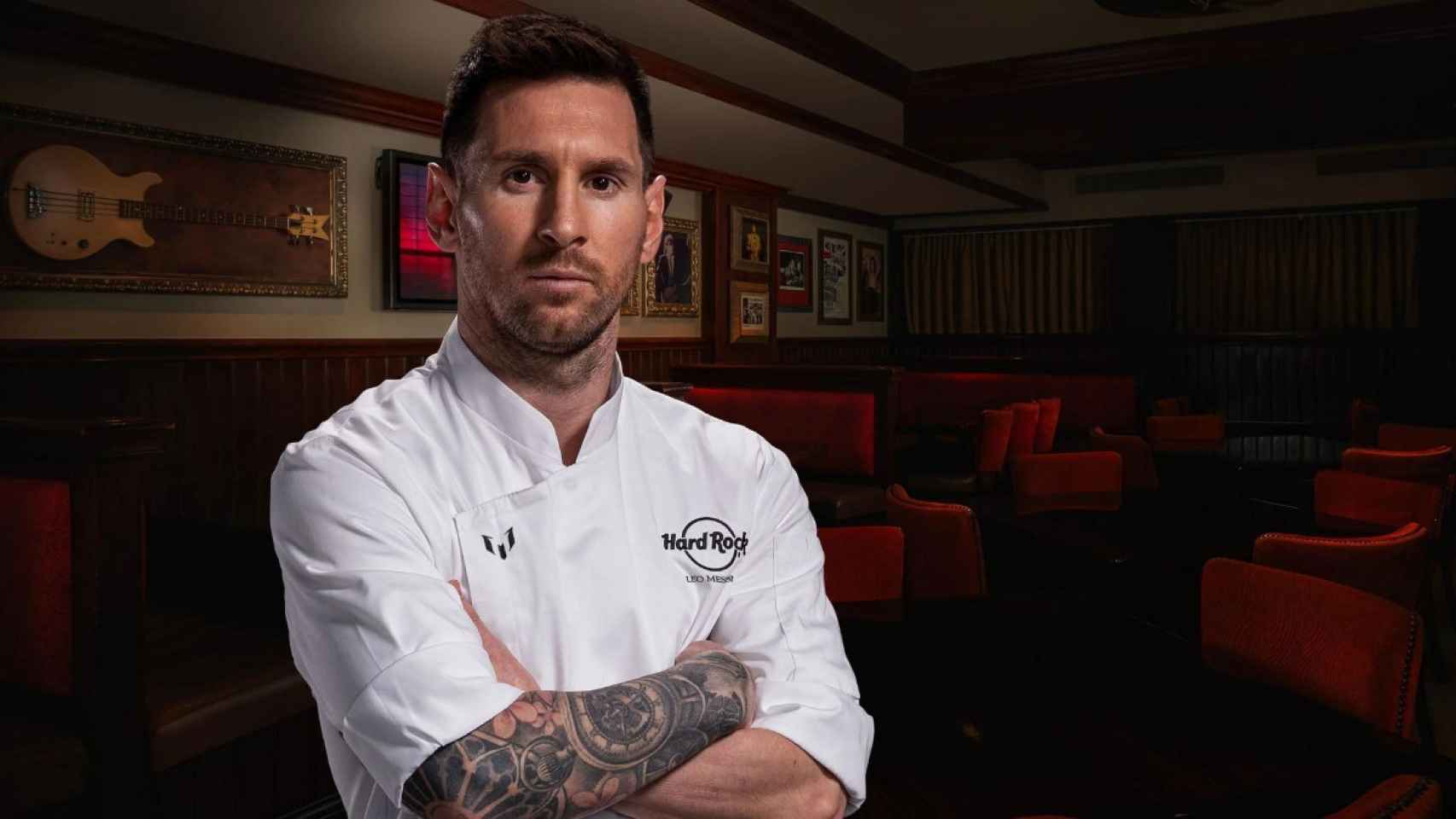 Leo Messi, en la promoción de Hard Rock International