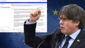 Puigdemont, enfadado con la inteligencia artificial de Google