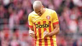 Oriol Romeu, celebrando un gol marcado por el Girona / REDES