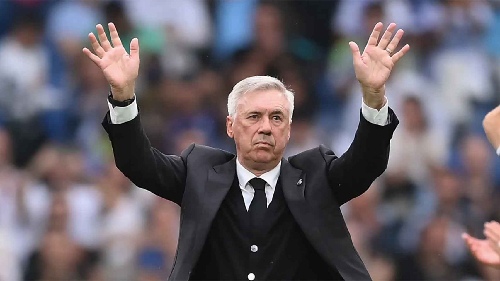 Carlo Ancelotti, durante un partido del Real Madrid / REDES