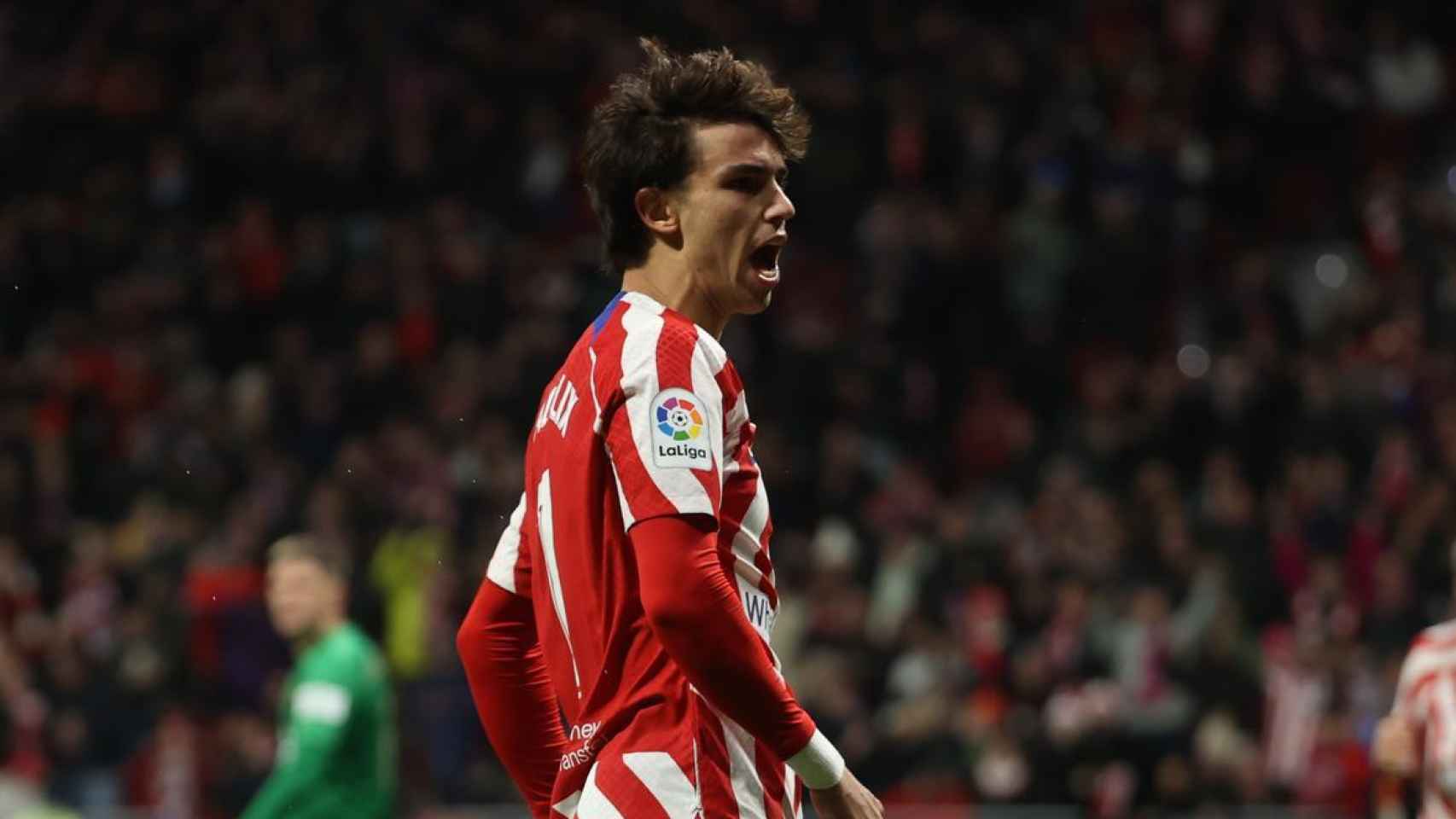 Joao Félix celebra un gol con el Atleti