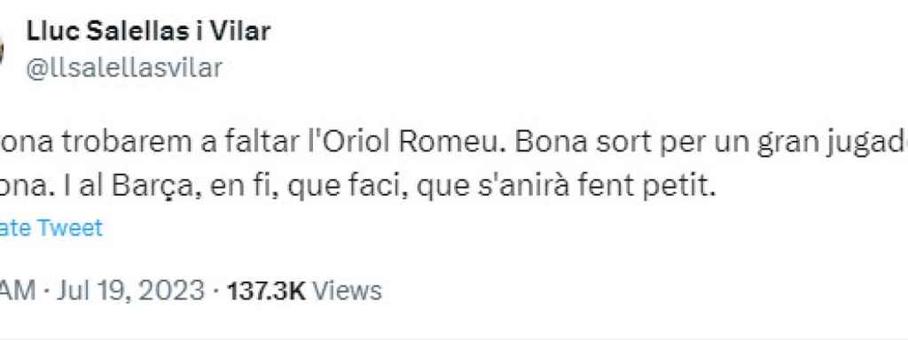 El dardo del alcalde de Girona al Barça