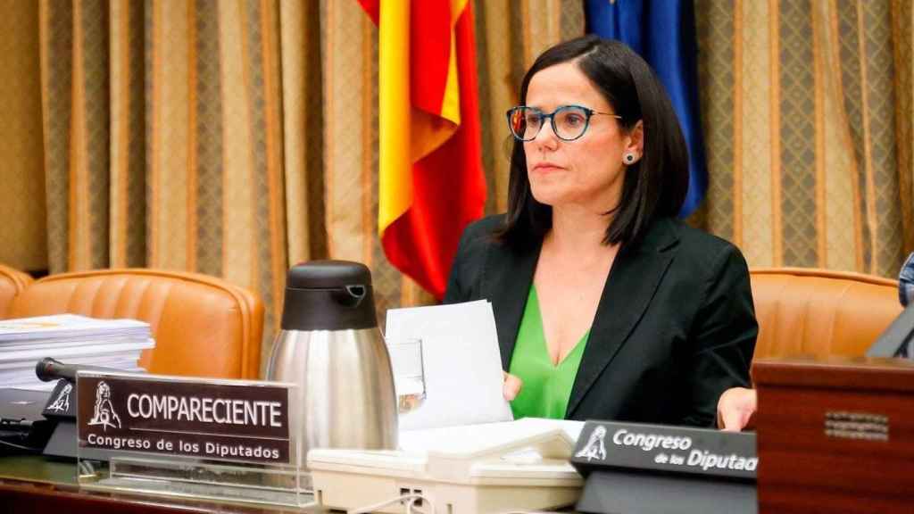 Cinta Pasqual, presidenta de Acra y Ceaps, en el Congreso de Diputados