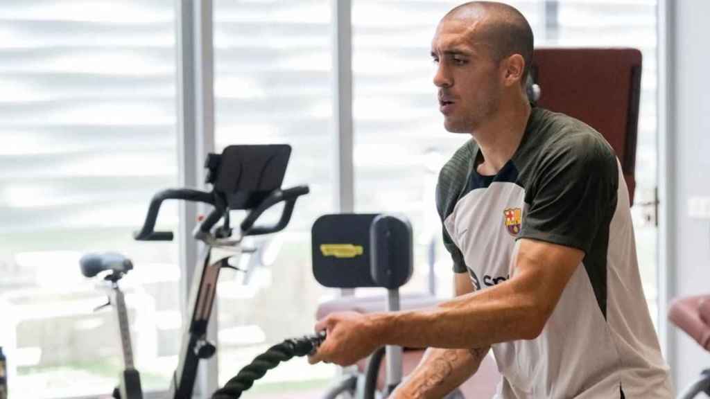 Oriol Romeu en la sala de máquinas de la Ciutat Esportiva del Barça