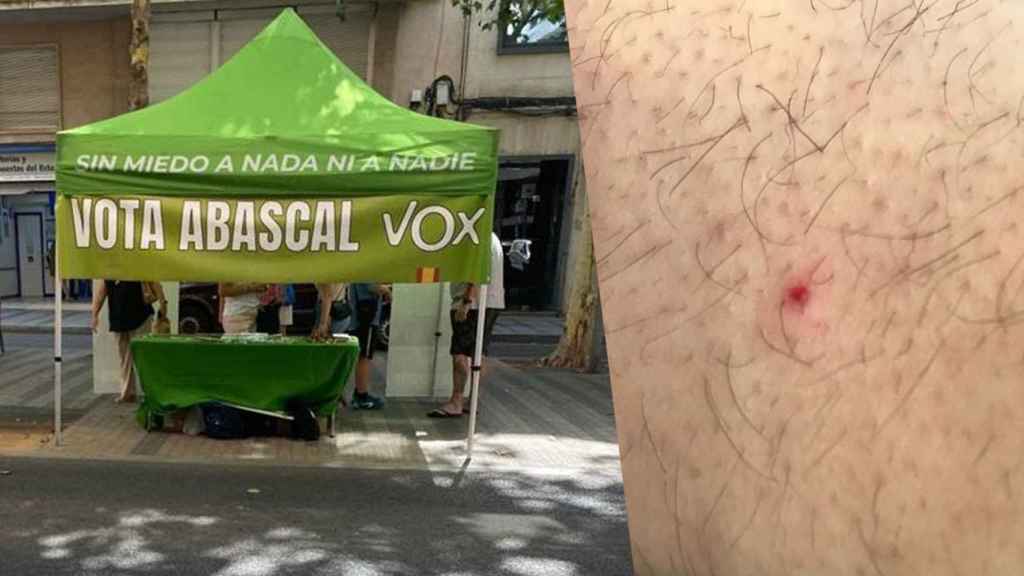 La carpa de Vox en Terrassa y el pinchazo que ha recibido la víctima de la agresión con arma blanca