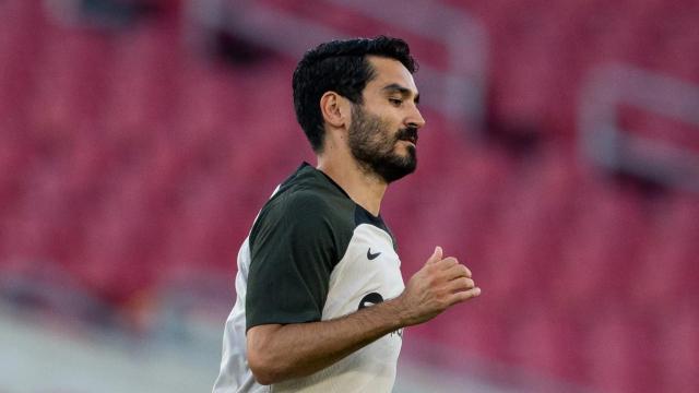 Gundogan, en la sesión de entrenamientos del Barça en Los Ángeles