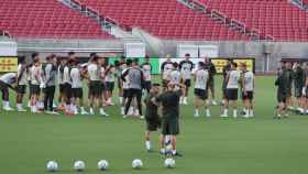 El FC Barcelona, durante una sesión de entrenamiento en Estados Unidos / REDES