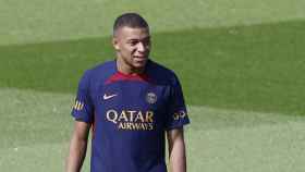 Kylian Mbappé, en un entrenamiento en la pretemporada del PSG