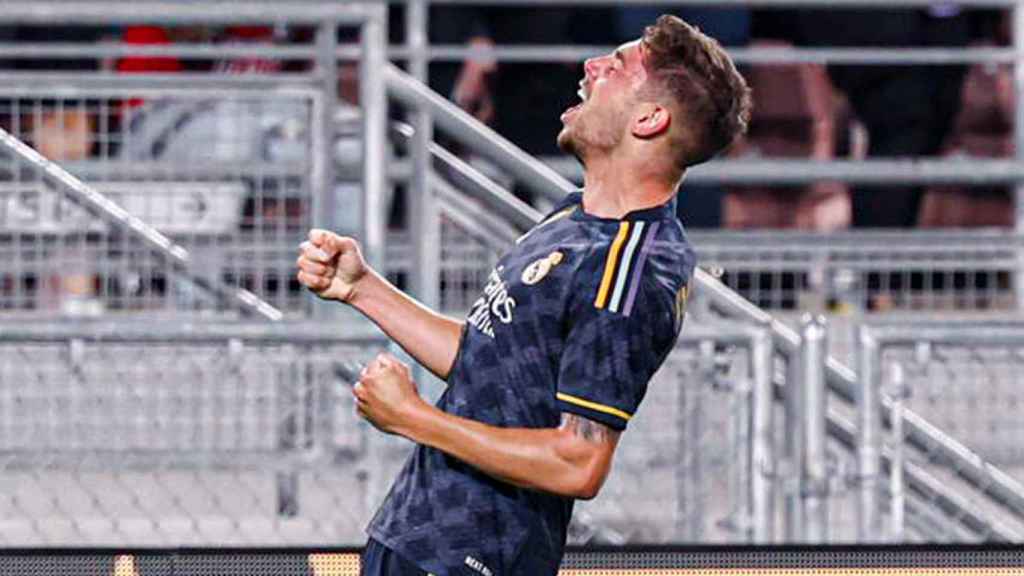 Fede Valverde, celebrando uno de los goles en Pasadena / REDES