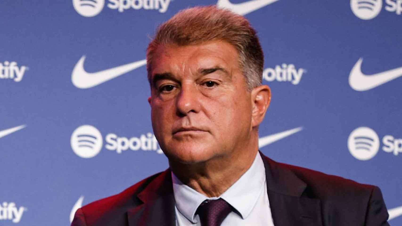 Joan Laporta, durante un acto con Spotify de fondo / REDES