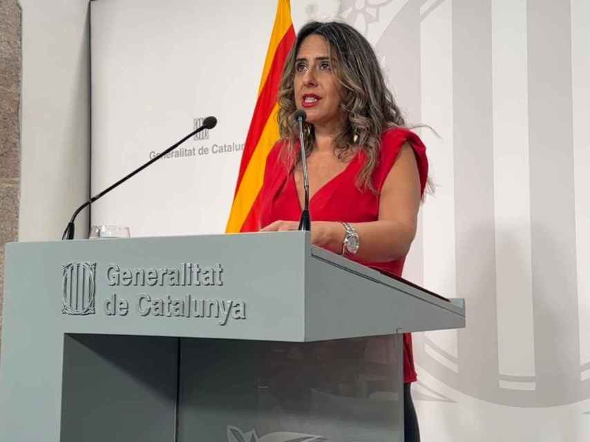 La portavoz del Govern, Patricia Plaja, en la rueda de prensa posterior al Consell Executiu