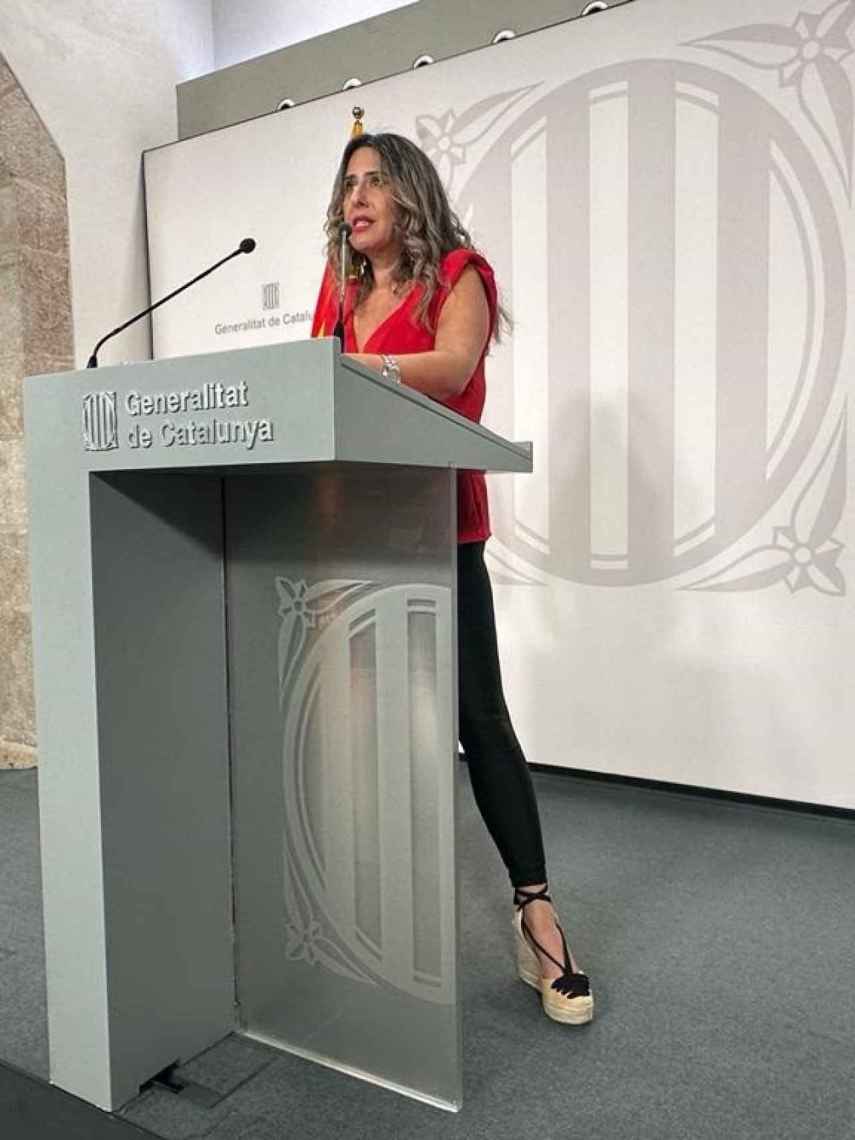 Portavoz del Govern, Patricia Plaja, durante la rueda de prensa posterior al Consell Executiu