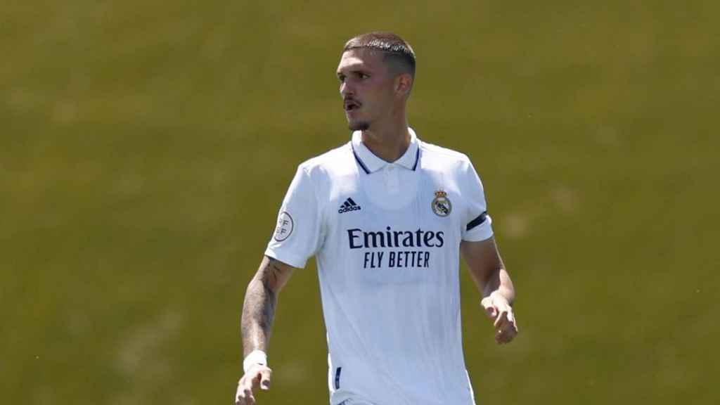 Rafa Marín, en un partido con el Real Madrid Castilla