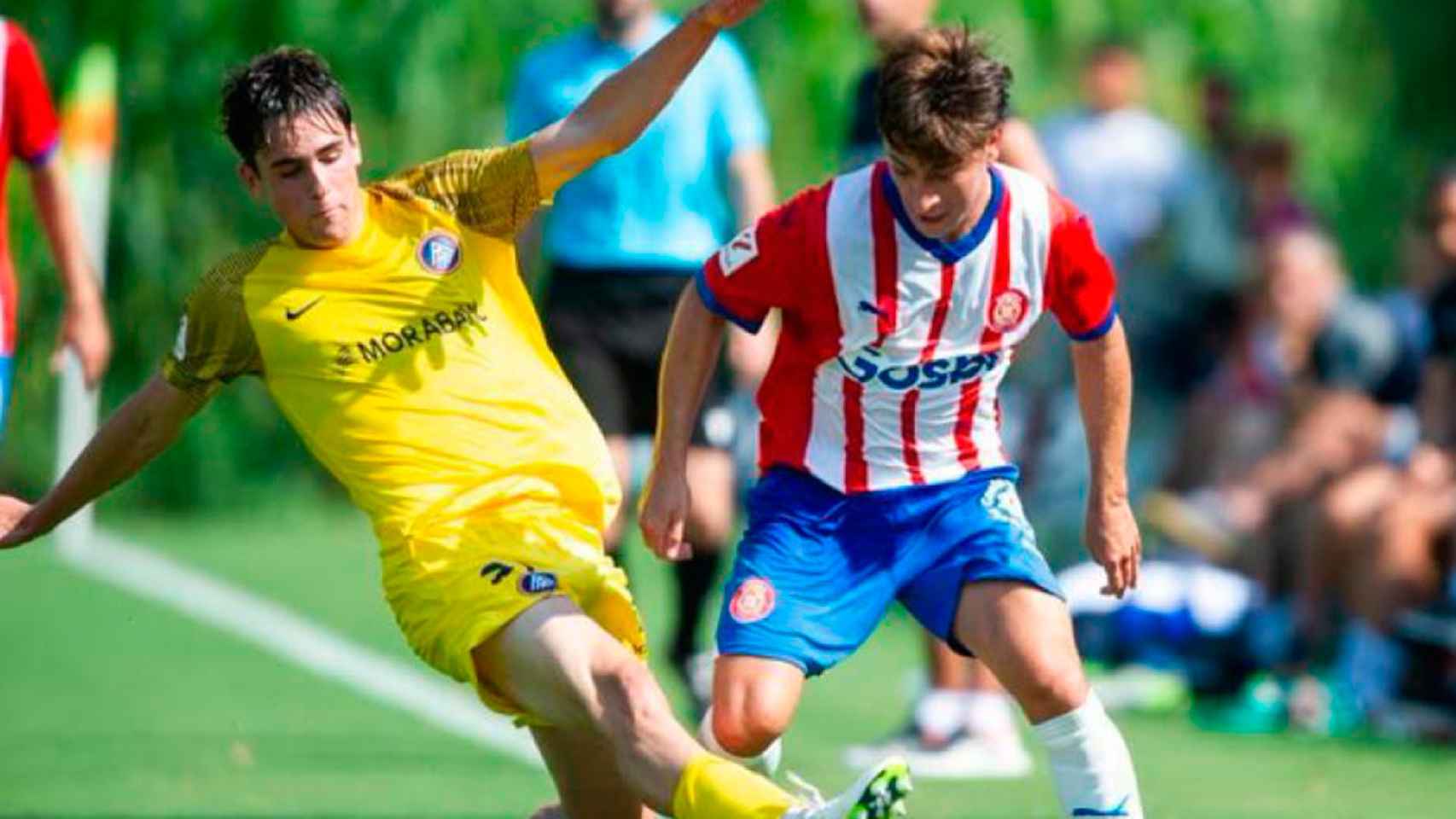 Pablo Torre, durante un partido amistoso con el Girona / REDES