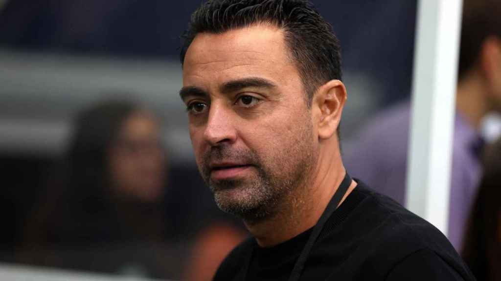 Xavi Hernández, durante el clásico contra el Real Madrid en Dallas / EFE