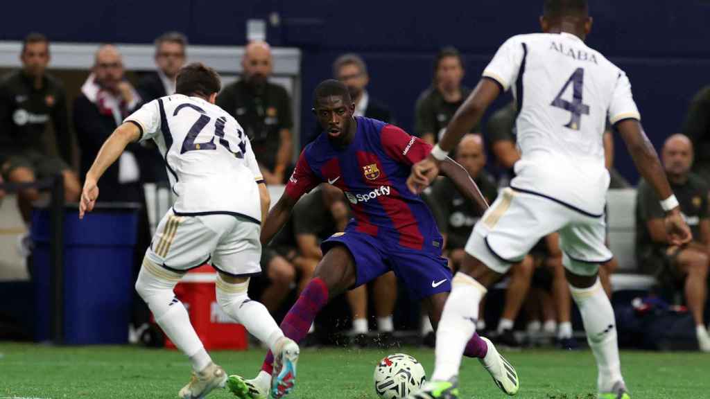 Ousmane Dembelé, durante el partido contra el Real Madrid / EFE