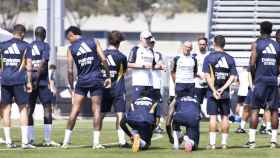 La plantilla del Real Madrid, durante un entrenamiento en Estados Unidos / EFE