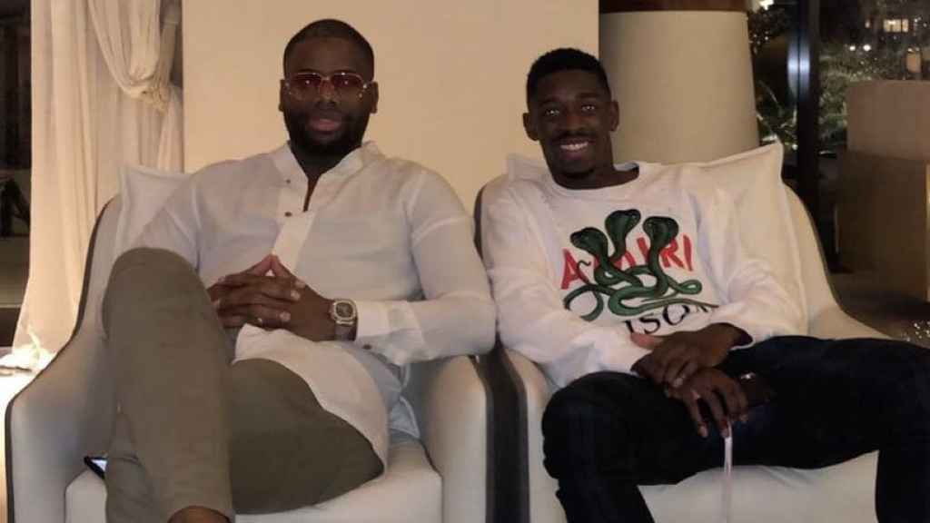 Moussa Sissoko con su representado, Ousmane Dembel