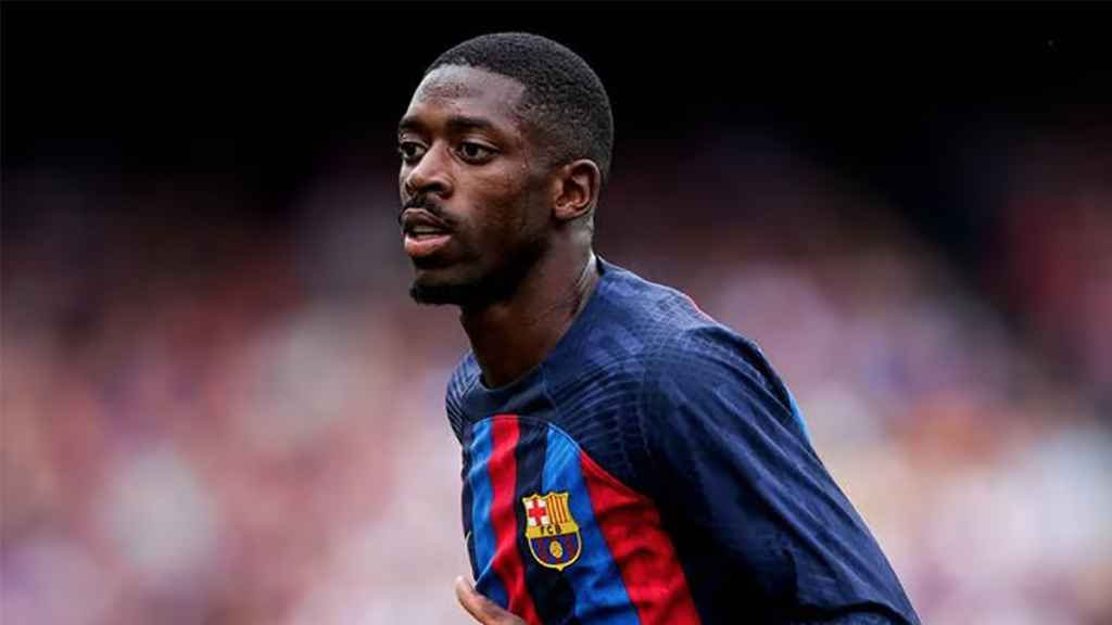 Ousmane Dembelé, durante un partido con el FC Barcelona