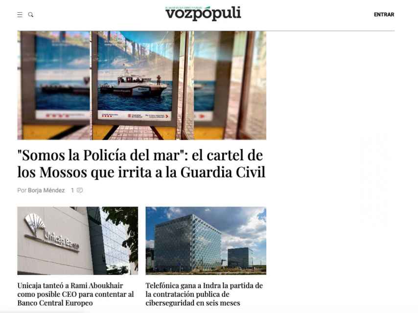 Portada de 'Vozpopuli' de 1 de agosto de 2023