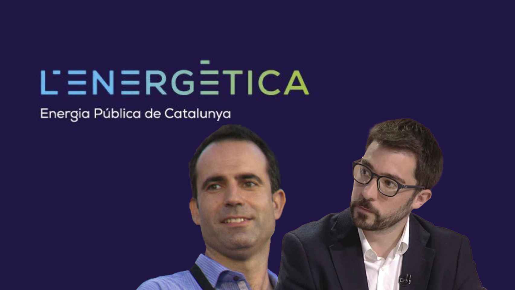 La cúpula de L'Energètica, la empresa de renovables del Govern: Ferran Civit (i.) y Daniel Pérez (d.)