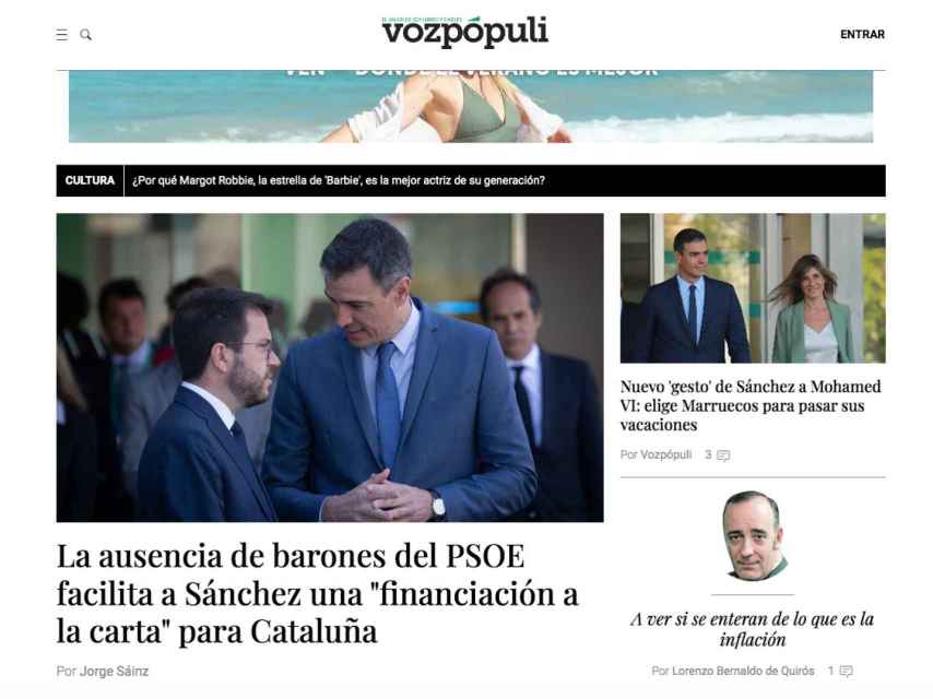 Portada de 'Voz Populi' de 2 de agosto de 2023