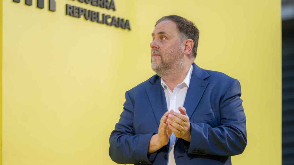 El líder de ERC, Oriol Junqueras, en un acto del 23J