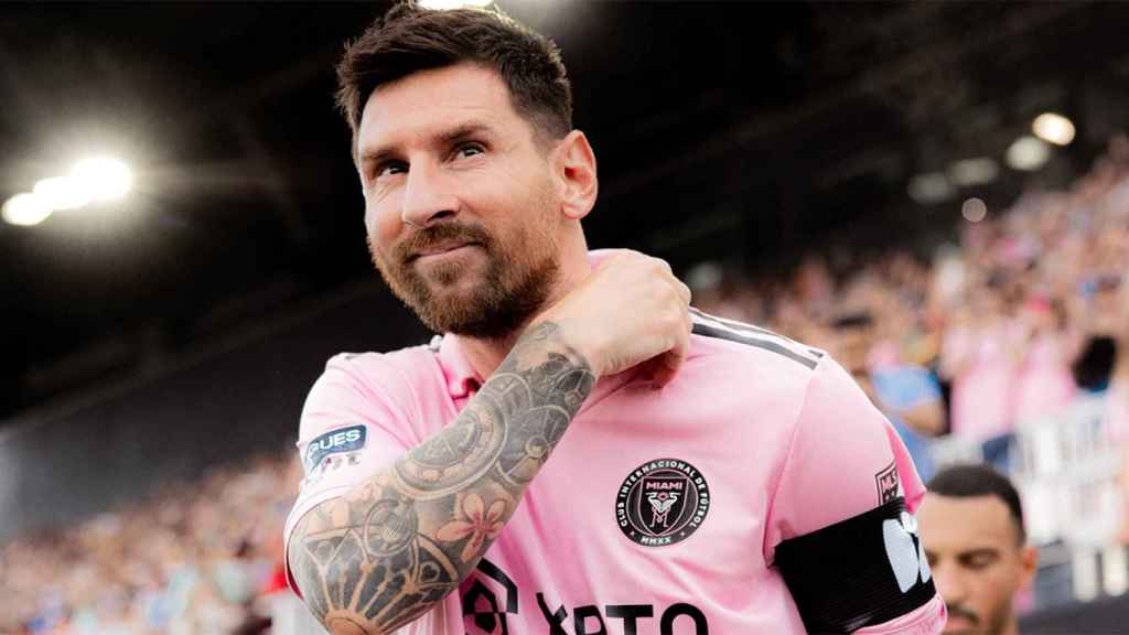 Leo Messi, antes de saltar al terreno de juego con el Inter de Miami / REDES