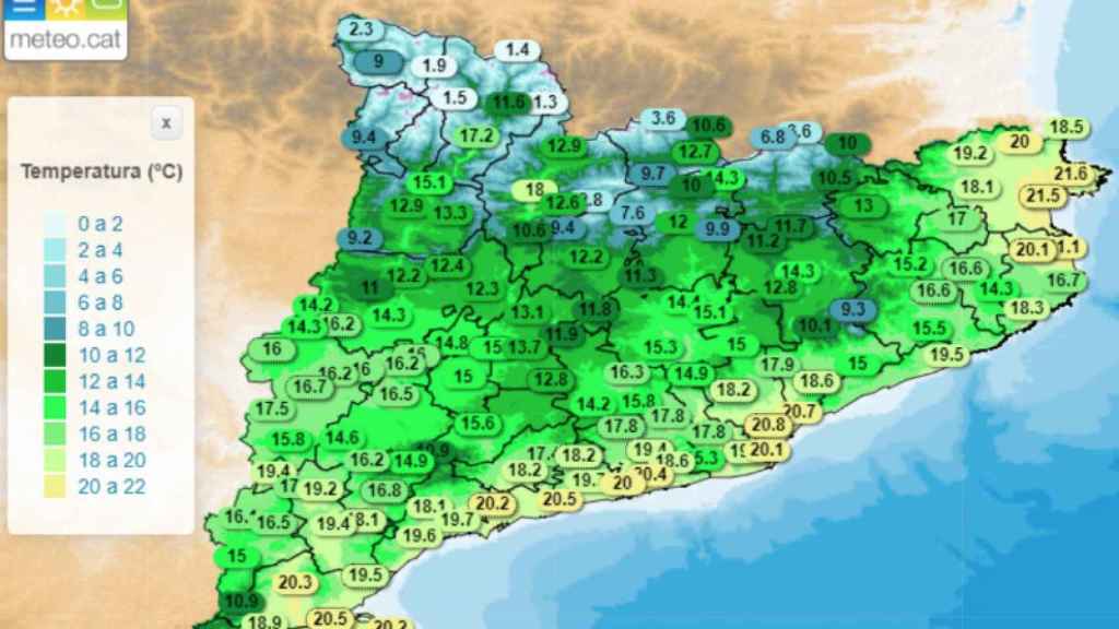 Temperaturas que se registrarán este viernes