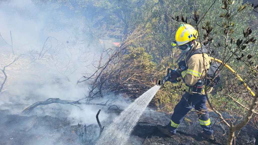 Incendio en Portbou