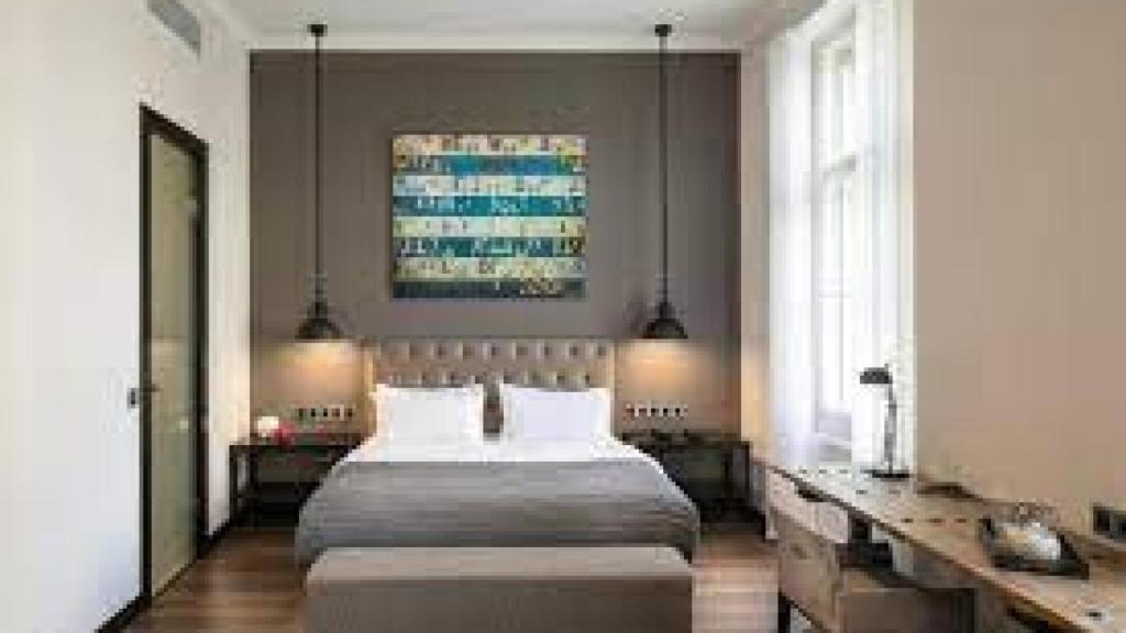 Imagen de una habitación del Hotel Cortés de Barcelona