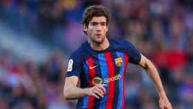 Marcos Alonso, durante un partido con el FC Barcelona / REDES