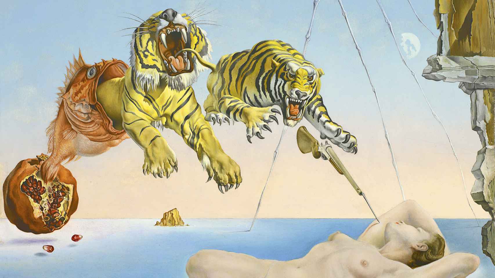 'Sueño causado por el vuelo de una abeja alrededor de una granada un segundo antes del despertar', de Dalí