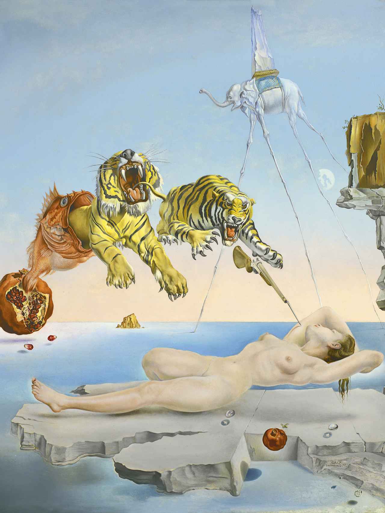 'Sueño causado por el vuelo de una abeja alrededor de una granada un segundo antes del despertar', de Dalí