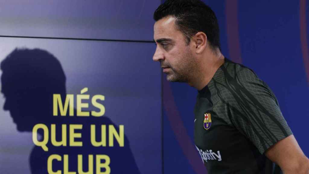 Xavi Hernández, este sábado en rueda de prensa