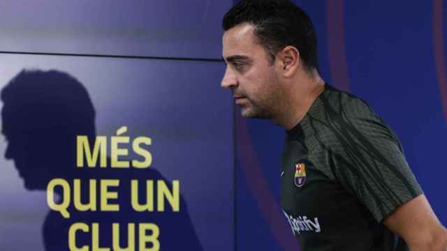 Xavi Hernández, este sábado en rueda de prensa