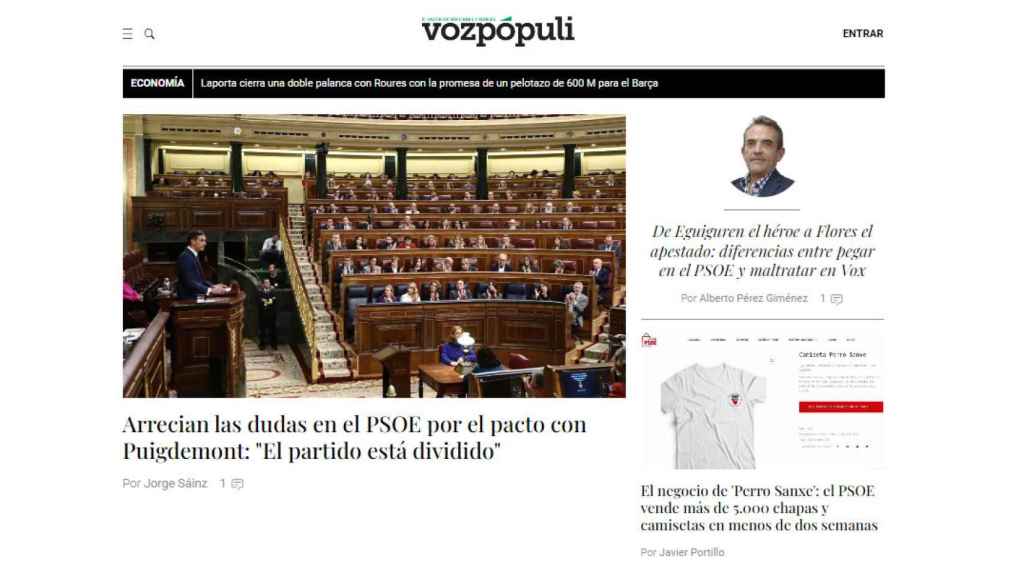 Portada de 'Vozpopuli' de 12 de agosto de 2023