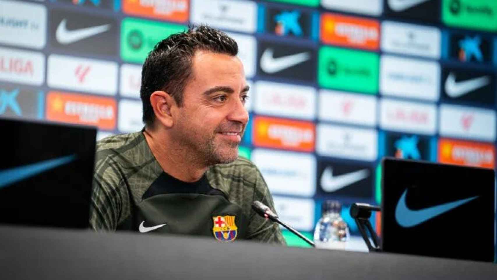 Xavi Hernández, en la rueda de prensa previa al partido del Getafe