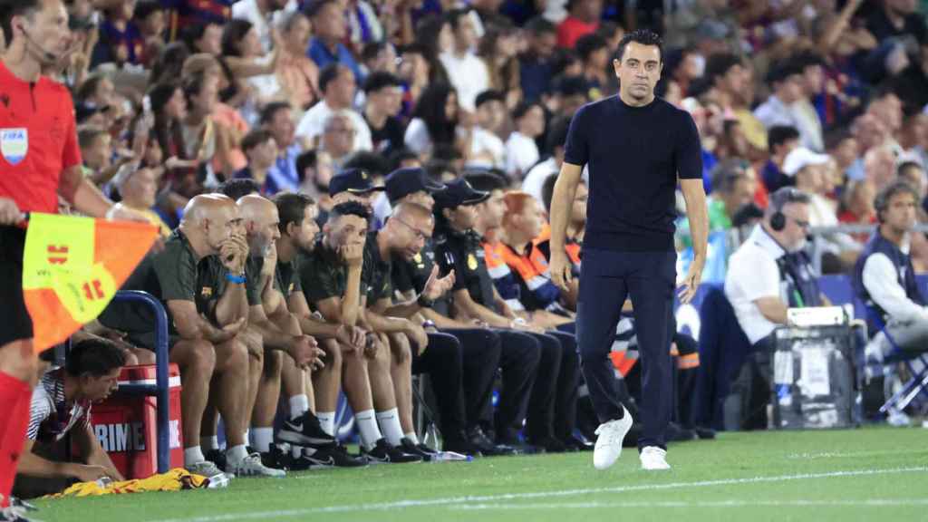 Xavi Hernández, en un lance del partido de Getafe