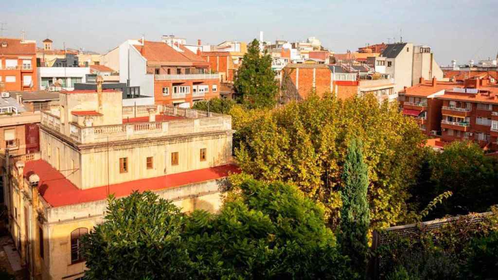 Imagen aérea de Can Raventós, en el distrito de Sarrià-Sant Gervasi