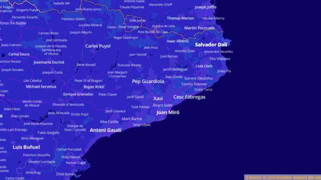 Mapa de famosos de Cataluña