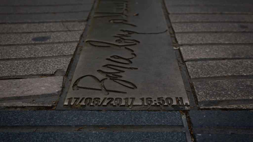 Memorial de la Rambla que rinde homenaje a las víctimas del 17A, a 4 de agosto de 2022, en Barcelona