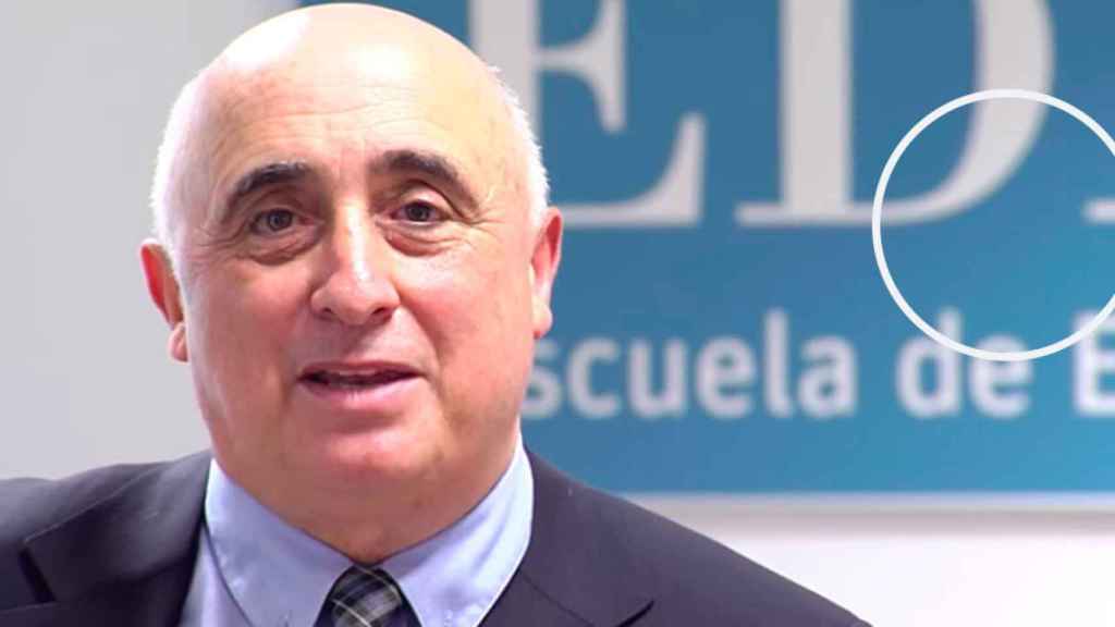 Josep Tarradellas, fundador de Casa Tarradellas, en un acto educativo