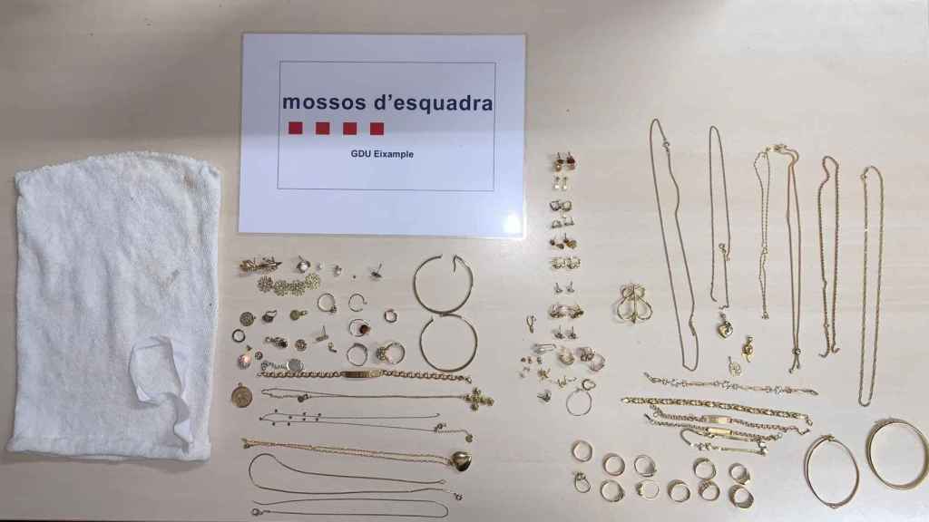 Joyas robadas y recuperadas por los Mossos d'Esquadra el pasado 22 de agosto