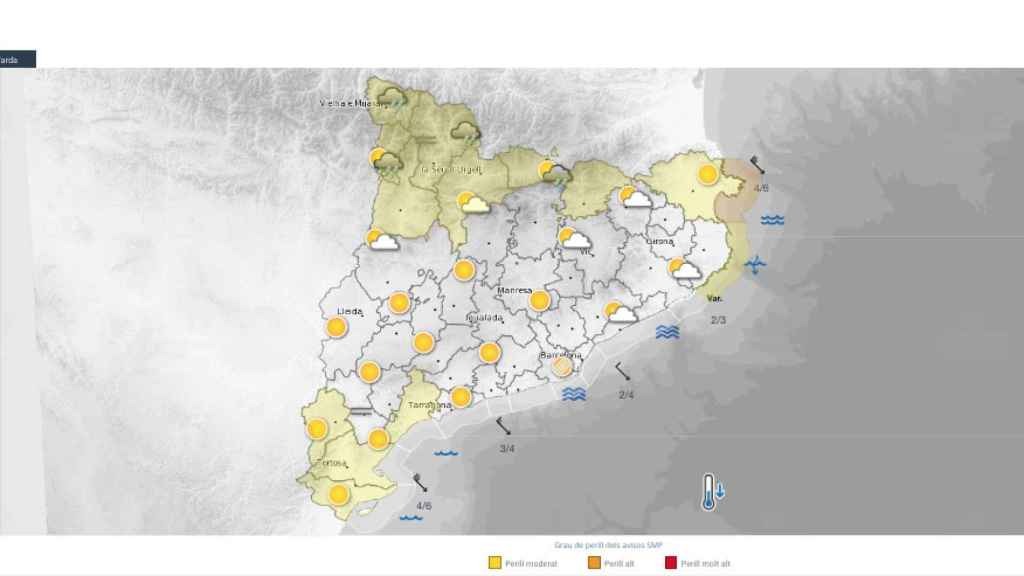 Previsión del Meteocat para este lunes 28 de agosto