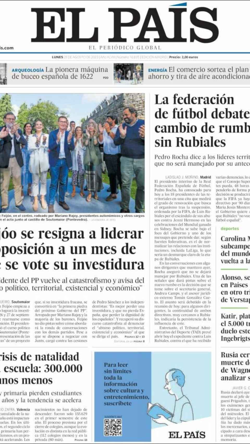 El País 28 de agosto